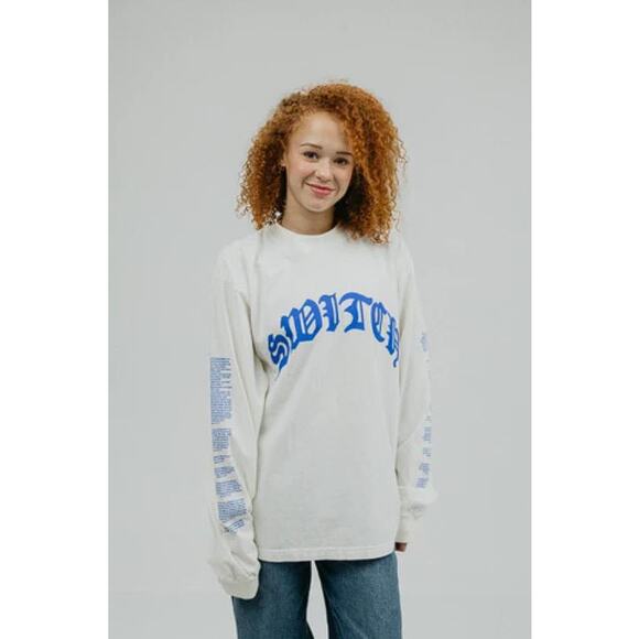 LIFE.CHURCH Women's Switch Jesus Is King Long Sleeve Tee Size L In White - Picture 3 of 10